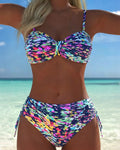 Audrey | Zestaw bikini z abstrakcyjnym nadrukiem