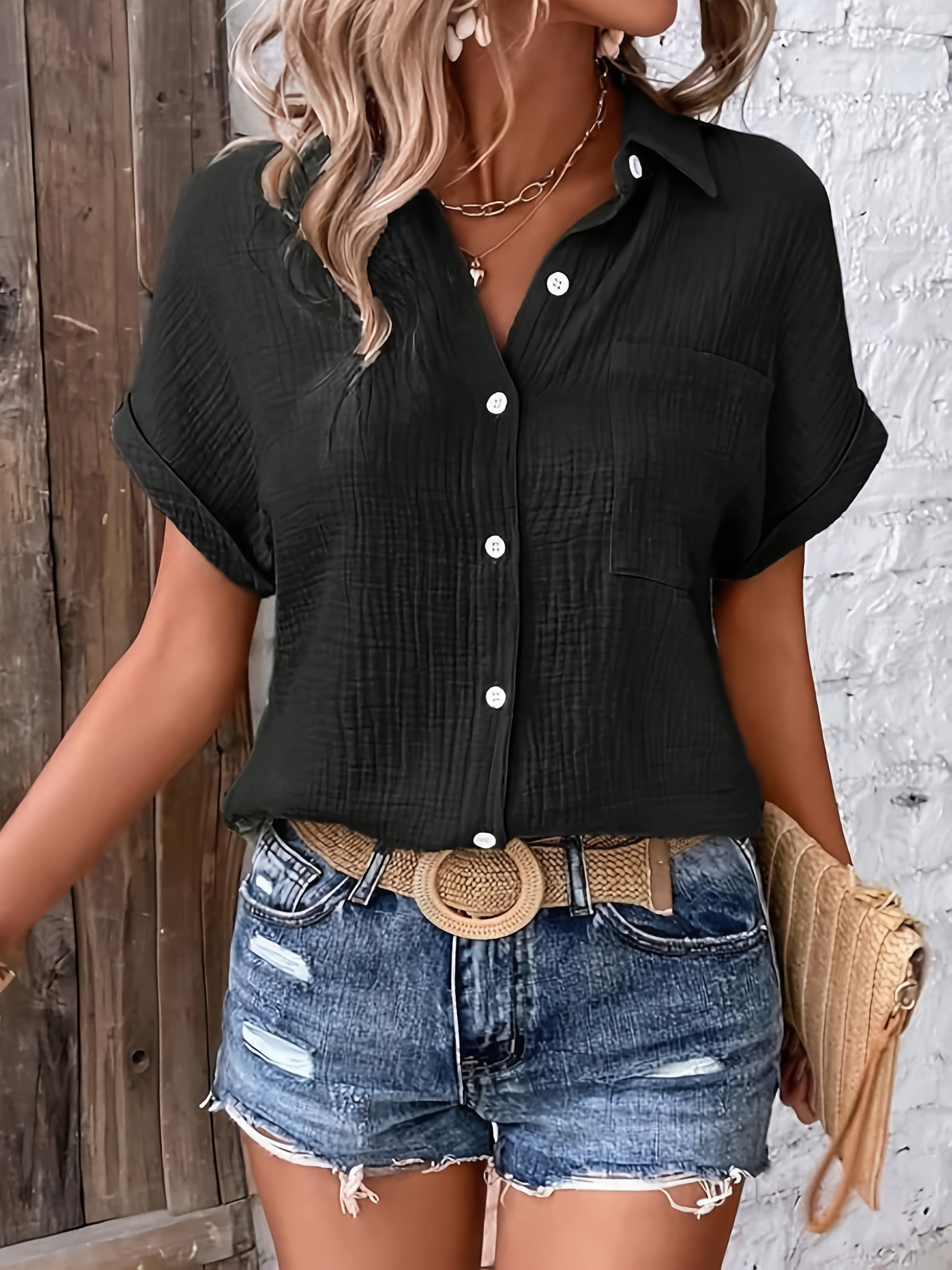 Evelyn | Textured Blouse