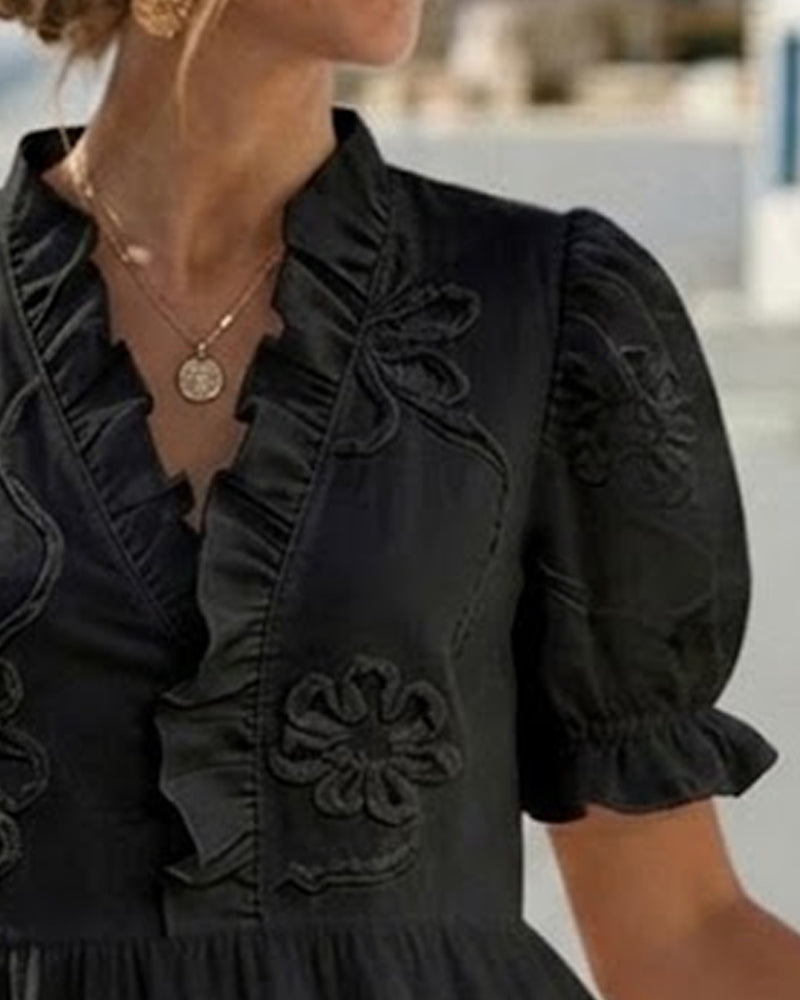 Sophie | Ruffle Midi Dress