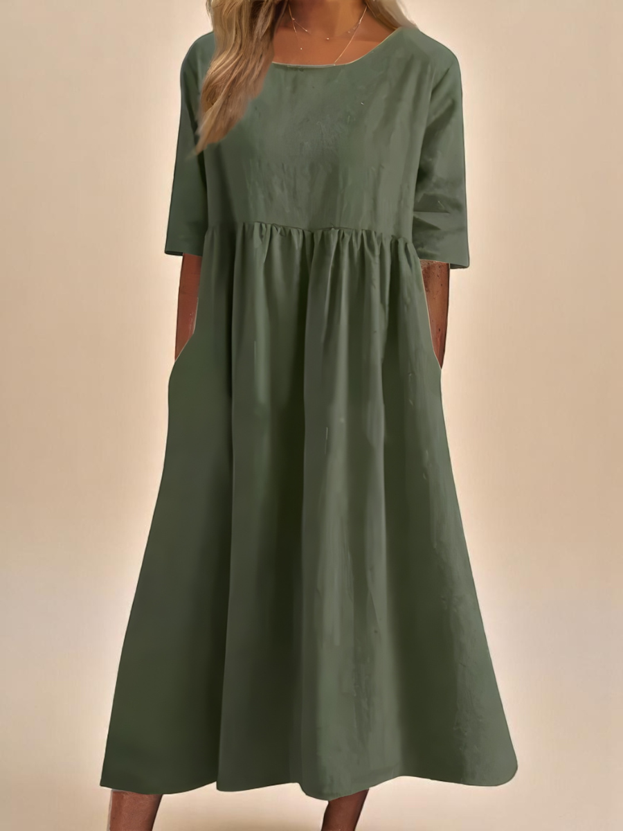 Elegancka, miękka bawełniana sukienka