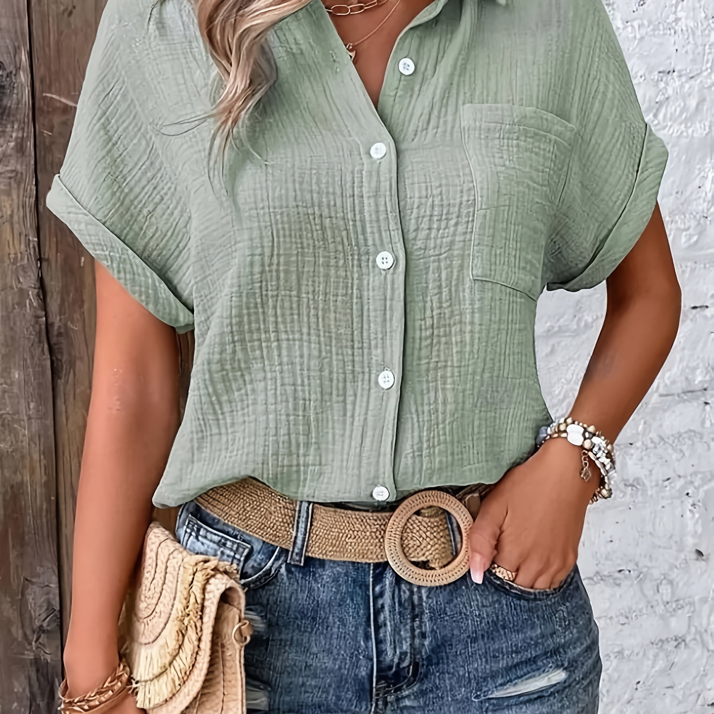 Evelyn | Textured Blouse