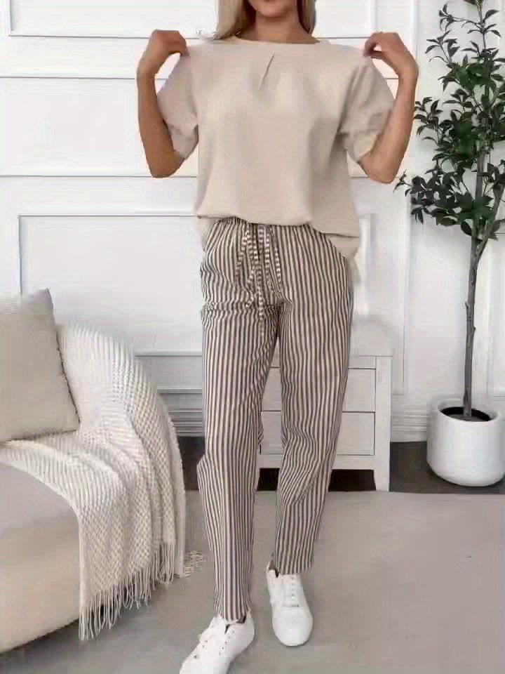 Aaliyah | Striped Casual Pants