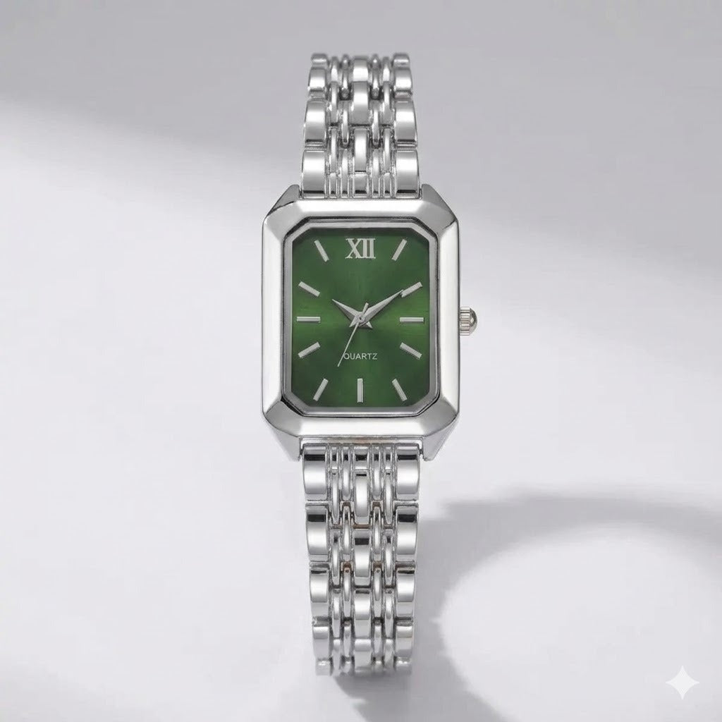 Zegarek Alure srebrny/zielony
