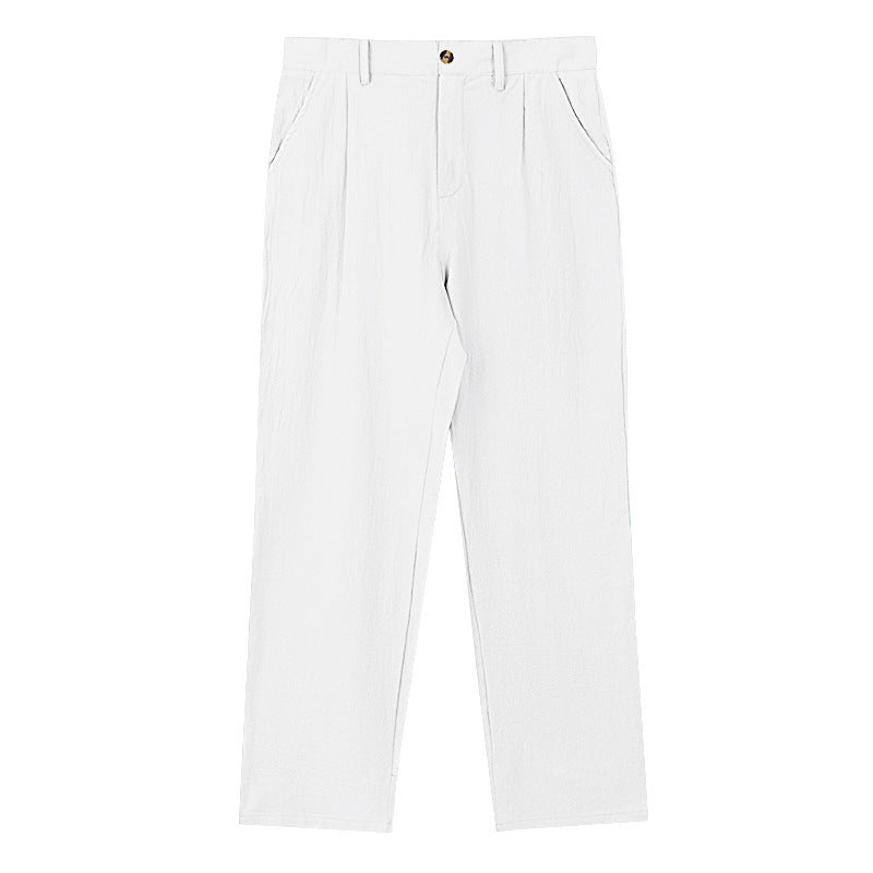 NICCO | PANTALONI DI LINO A GAMBA LARGA