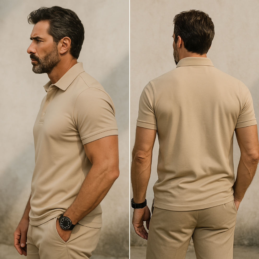 ENZO – PONADCZASOWA BAWEŁNIANA KOSZULKA POLO PREMIUM