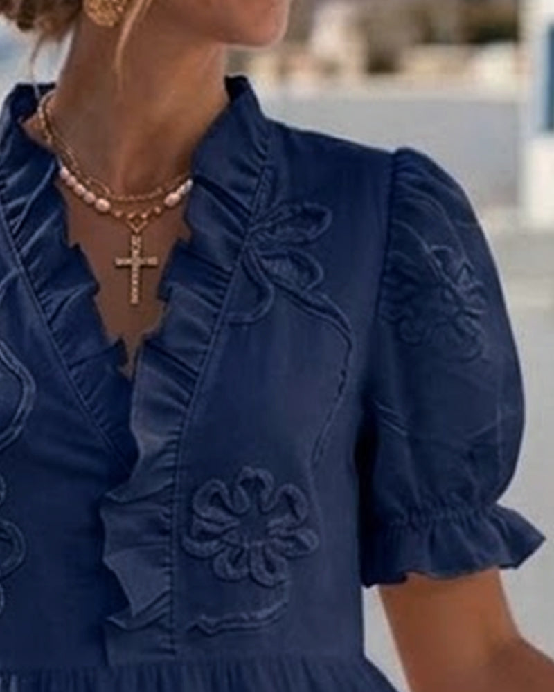 Sophie | Ruffle Midi Dress