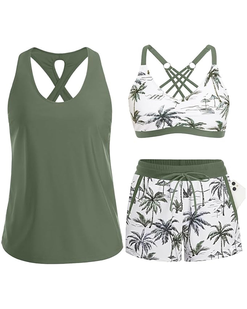 Mauren | Three-Piece Bikini & Cover-Up Set