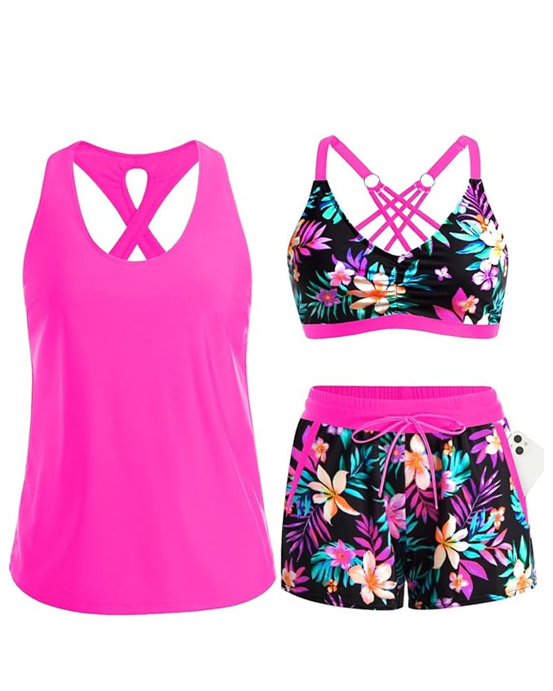 Mauren | Three-Piece Bikini & Cover-Up Set