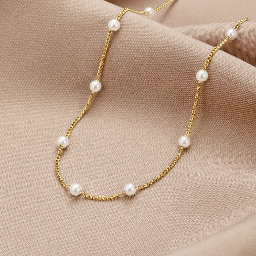 Nura Pearl 18-karatowy złoty naszyjnik