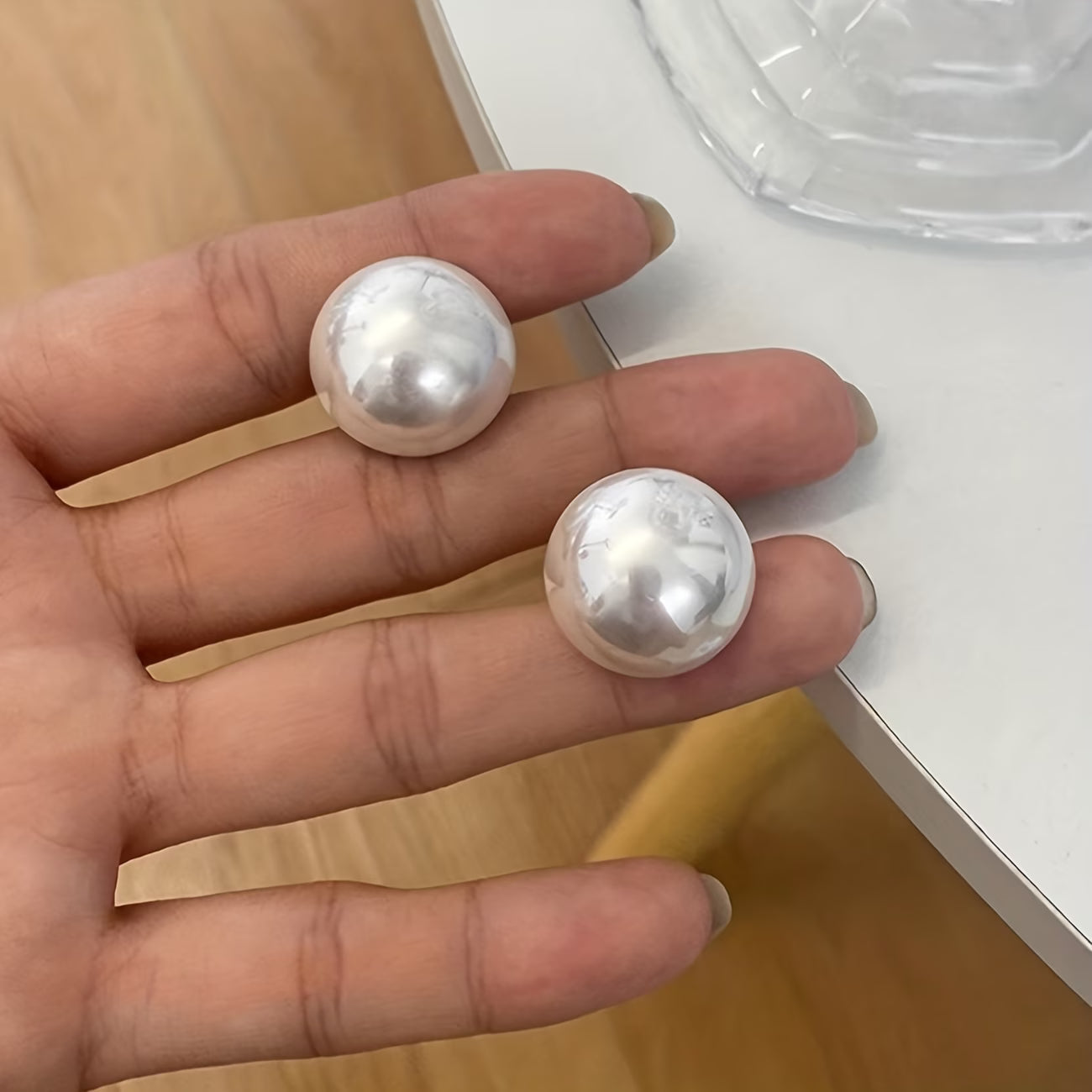 Kolczyki sztyfty Statement Pearl