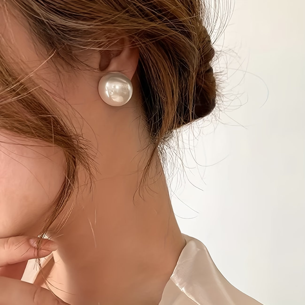 Kolczyki sztyfty Statement Pearl